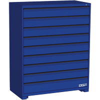 Armoire &agrave; tiroirs modulaire, 9 tiroirs, 48" la x 24" p x 60" h, Bleu OSI Industrial Sales