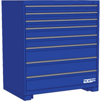 Armoire &agrave; tiroirs modulaire, 8 tiroirs, 24" la x 24" p x 40" h, Bleu OSI Industrial Sales