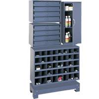 Modular Small Parts Storage Unit, Steel, 8 Drawers, 33-3/4" x 12-1/4" x 59-5/8", Grey OSI Industrial Sales