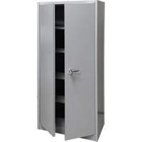 Storage Cabinet, Steel, 4 Shelves, 66" H x 30" W x 15" D, Grey OSI Industrial Sales