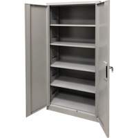Armoire de rangement, Acier, 4 Tablettes, 78" h x 36" la x 24" P, Gris OSI Industrial Sales