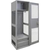 Casier pour &eacute;quipement avec porte, Acier, 24" la x 24" p x 72" h, Gris OSI Industrial Sales