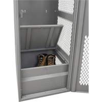 Casier pour &eacute;quipement avec porte, Acier, 24" la x 24" p x 72" h, Gris OSI Industrial Sales