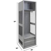 Casier pour &eacute;quipement, Acier, 24" la x 24" p x 72" h, Gris OSI Industrial Sales