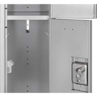 Lockers, 3 -tier, 12" x 18" x 86", Steel, Grey, Knocked Down OSI Industrial Sales