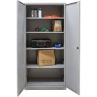 Hi-Boy Storage Cabinet, Steel, 4 Shelves, 72" H x 36" W x 18" D, Grey OSI Industrial Sales