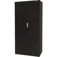 Hi-Boy Storage Cabinet, Steel, 4 Shelves, 72" H x 36" W x 18" D, Black OSI Industrial Sales
