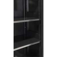 Hi-Boy Storage Cabinet, Steel, 4 Shelves, 72" H x 36" W x 18" D, Black OSI Industrial Sales