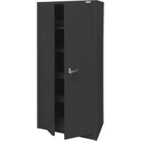 Storage Cabinet, Steel, 4 Shelves, 66" H x 30" W x 15" D, Black OSI Industrial Sales
