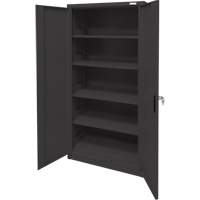 Armoire d'entreposage, Acier, 4 Tablettes, 78" h x 36" la x 24" P, Noir OSI Industrial Sales