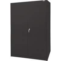 Storage Cabinet, Steel, 4 Shelves, 78" H x 48" W x 24" D, Black OSI Industrial Sales