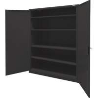 Storage Cabinet, Steel, 4 Shelves, 78" H x 48" W x 24" D, Black OSI Industrial Sales