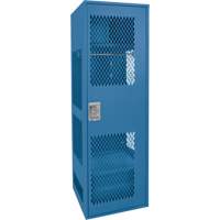 Casier pour &eacute;quipement avec porte, Acier, 24" la x 18" p x 72" h, Bleu fonc&eacute; OSI Industrial Sales