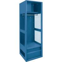 Casier pour &eacute;quipement, Acier, 24" la x 18" p x 72" h, Bleu fonc&eacute; OSI Industrial Sales