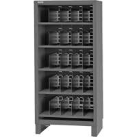 Heavy-Duty Open Front Cabinet with Dividers, Steel, 0 Drawers, 36" x 24" x 78", Grey OSI Industrial Sales