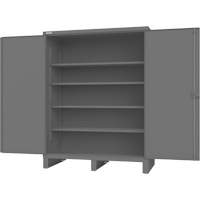 Armoire avec portes encastr&eacute;es, Acier, 4 Tablettes, 78" h x 60" la x 30" P, Gris OSI Industrial Sales
