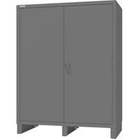 Armoire avec portes encastr&eacute;es, Acier, 4 Tablettes, 78" h x 60" la x 30" P, Gris OSI Industrial Sales