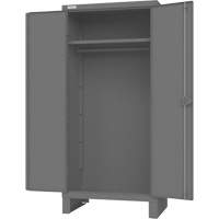 Armoire avec barre de suspension et portes encastr&eacute;es standards , Acier, 78" h x 36" la x 24" P, Gris OSI Industrial Sales