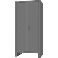 Armoire avec barre de suspension et portes encastr&eacute;es standards , Acier, 78" h x 36" la x 24" P, Gris OSI Industrial Sales
