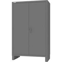 Armoire avec barre de suspension et portes encastr&eacute;es standards, Acier, 78" h x 48" la x 24" P, Gris OSI Industrial Sales