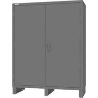 Armoire avec barre de suspension et portes encastr&eacute;es standards, Acier, 78" h x 60" la x 24" P, Gris OSI Industrial Sales