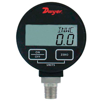 Pressure Gauge, 2-31/50" , 200 psi, Bottom Mount, Digital OSI Industrial Sales
