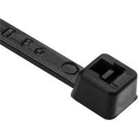 Attaches de c&acirc;ble PA66, Longueur 8", R&eacute;sistance &agrave; la traction 50 lb, Noir OSI Industrial Sales