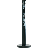Smokers' Pole Cigarette Receptacle, Free-Standing, Aluminum, 41" Height OSI Industrial Sales