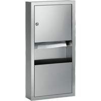 Combinaisons distributeurs d'essuie-mains & poubelle, Manuel, 14" la x 4" p x 28" h OSI Industrial Sales