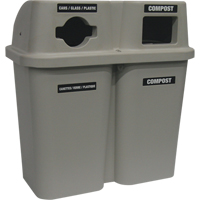 Contenants de recyclage Bullseye, Bord de rue, Plastique, 2 x 22 gal. US OSI Industrial Sales