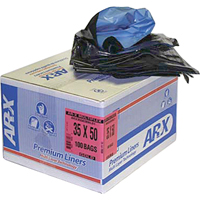 Premium Liners, 2X Strong, 26" W x 36" L, Black, 64.35 L (17 Gal.) Capacity OSI Industrial Sales