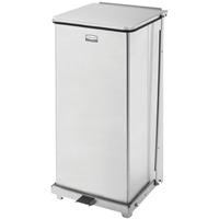 Defenders&reg; Square Step Can with Liner, Stainless Steel, 13 US gal. Capacity OSI Industrial Sales