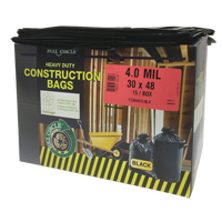 Contractor Liners, Strong, 30" W x 48" L, 4 mils, Black, 124.91 L (33 Gal.) Capacity OSI Industrial Sales