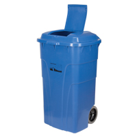 Roll Out Recycling Bin, Curbside, Polyethylene, 65 US gal. OSI Industrial Sales