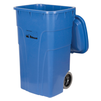 Roll Out Recycling Bin, Curbside, Polyethylene, 65 US gal. OSI Industrial Sales
