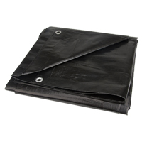 Tarp, Light Industrial Duty, Black, 6' x 8' x 8 mils OSI Industrial Sales