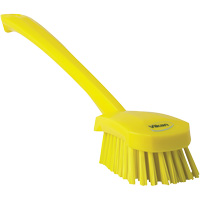 Brosse &agrave; manche long, Soies Ferme, Longueur de 16-3/10", Jaune OSI Industrial Sales