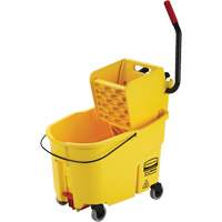 WaveBrake&reg; Mop Bucket & Wringer Combo Pack, Side Press, 11 US Gal. (44 Quart), Yellow OSI Industrial Sales