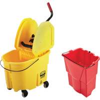 WaveBrake&reg; Mop Bucket & Wringer Combo Pack, Down Press, 8.75 US Gal.(35 Quart), Yellow OSI Industrial Sales