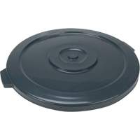 Waste Container Lid, Flat Lid, Plastic/Polyethylene, Fits Container Size: 24" Dia. OSI Industrial Sales