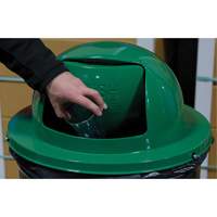 Drum Waste Disposal Top, Dome Lid, Metal, Fits Container Size: 23-1/2" Dia. OSI Industrial Sales