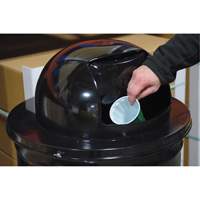 Drum Waste Disposal Top, Dome Lid, Metal, Fits Container Size: 23-1/2" Dia. OSI Industrial Sales