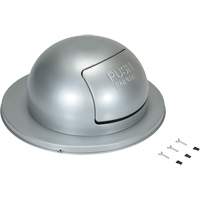 Drum Waste Disposal Top, Dome Lid, Metal, Fits Container Size: 23-1/2" Dia. OSI Industrial Sales
