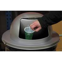 Drum Waste Disposal Top, Dome Lid, Metal, Fits Container Size: 23-1/2" Dia. OSI Industrial Sales