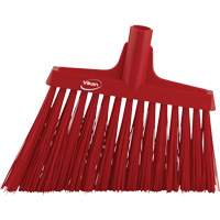 Angle Broom Head, X-Coarse Bristles, 12", Polyester, Red OSI Industrial Sales