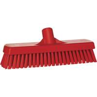 Deck & Wall Scrub Brush, Stiff Bristles, 12", Polyester, Red OSI Industrial Sales