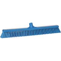 Combo Bristle Push Broom, Coarse/Fine Bristles, 24", Polyester, Blue OSI Industrial Sales