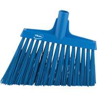 Angle Broom Head, X-Coarse Bristles, 12", Polyester, Blue OSI Industrial Sales