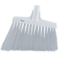 Angle Broom Head, X-Coarse Bristles, 12", Polyester, White OSI Industrial Sales