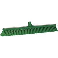 Small Particle Push Broom Head, Fine Bristles, 24", Polyester, Green OSI Industrial Sales